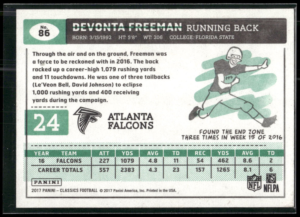 2017 Panini Classics #86 Devonta Freeman