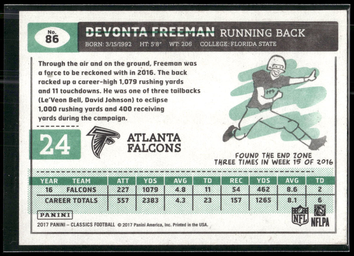 2017 Panini Classics #86 Devonta Freeman