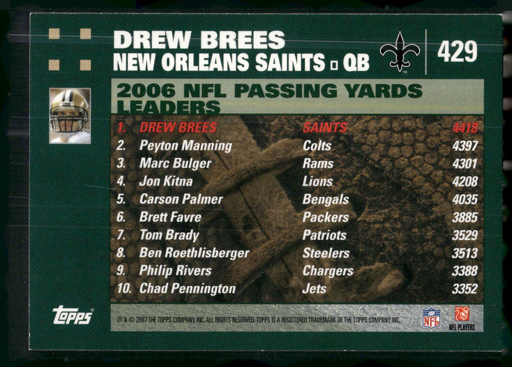 2007 Topps #429 Drew Brees
