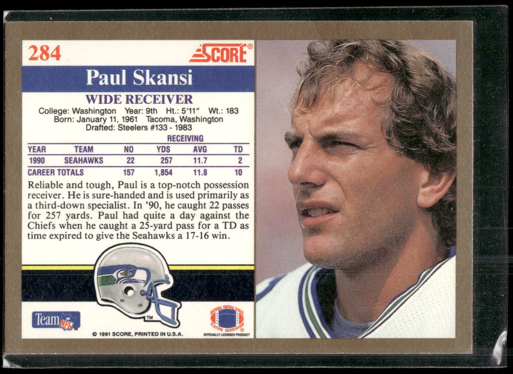 1991 Score #284 Paul Skansi