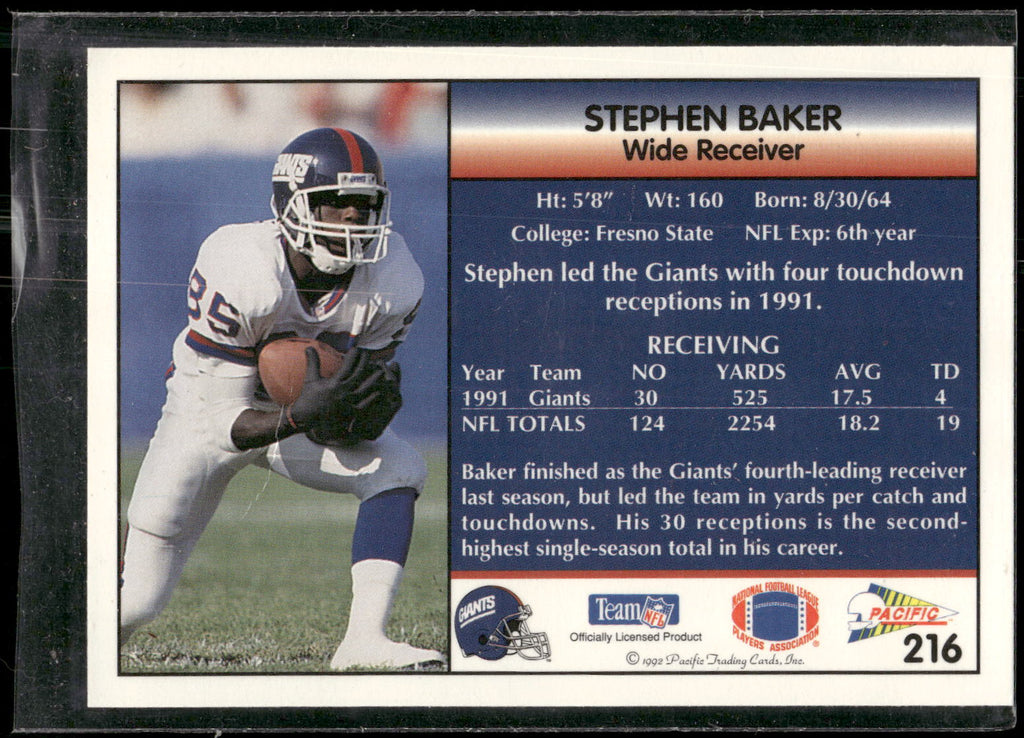 1992 Pacific #216 Stephen Baker