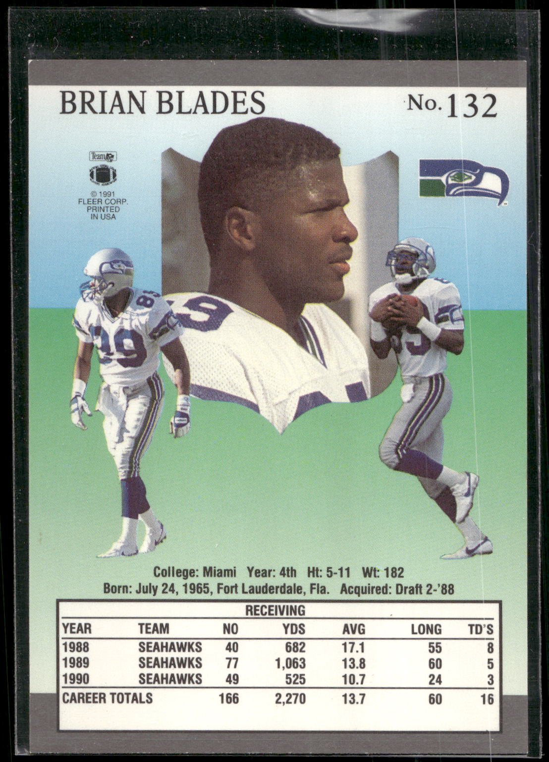 1991 Ultra #132 Brian Blades