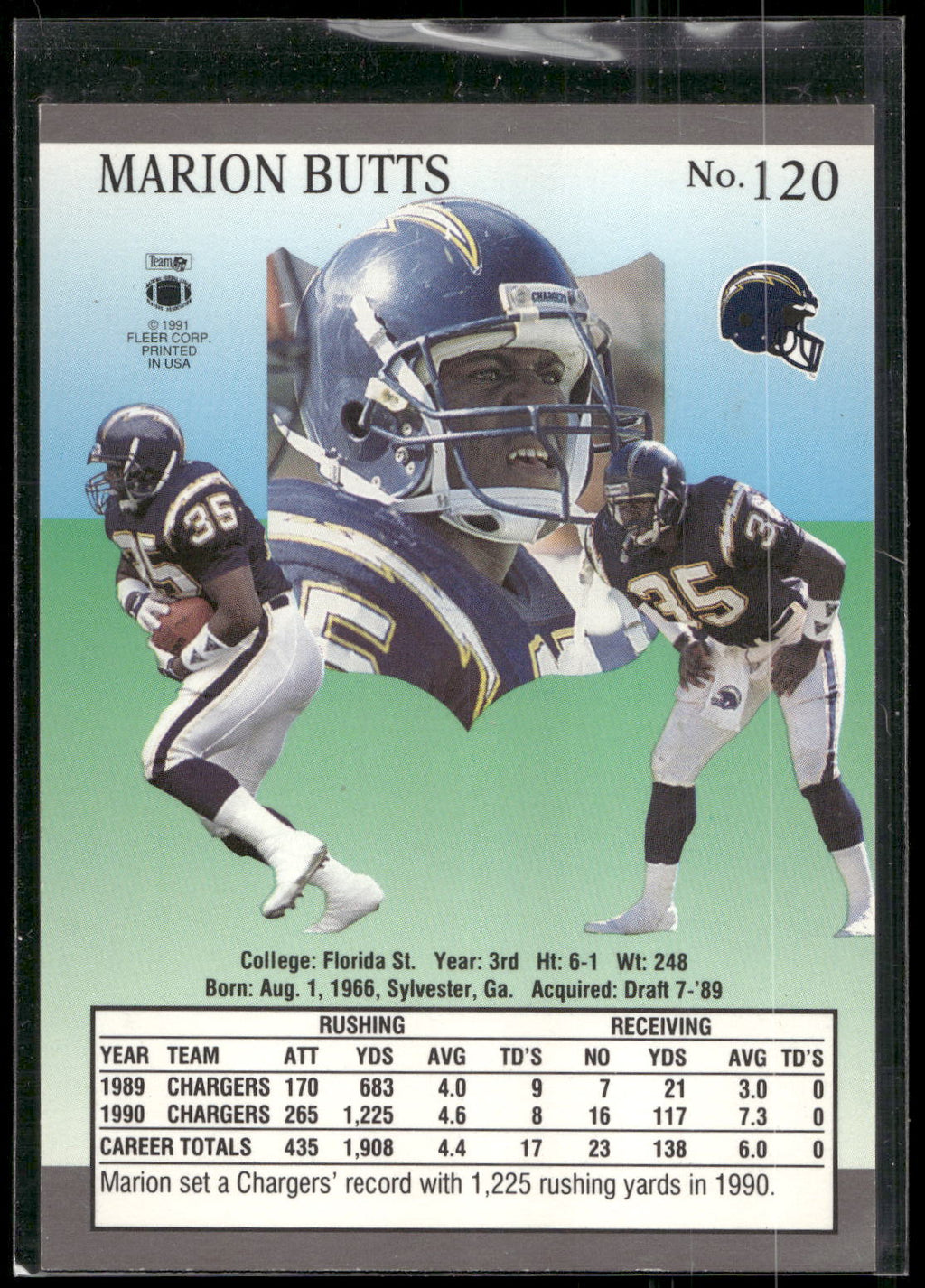 1991 Ultra #120 Marion Butts