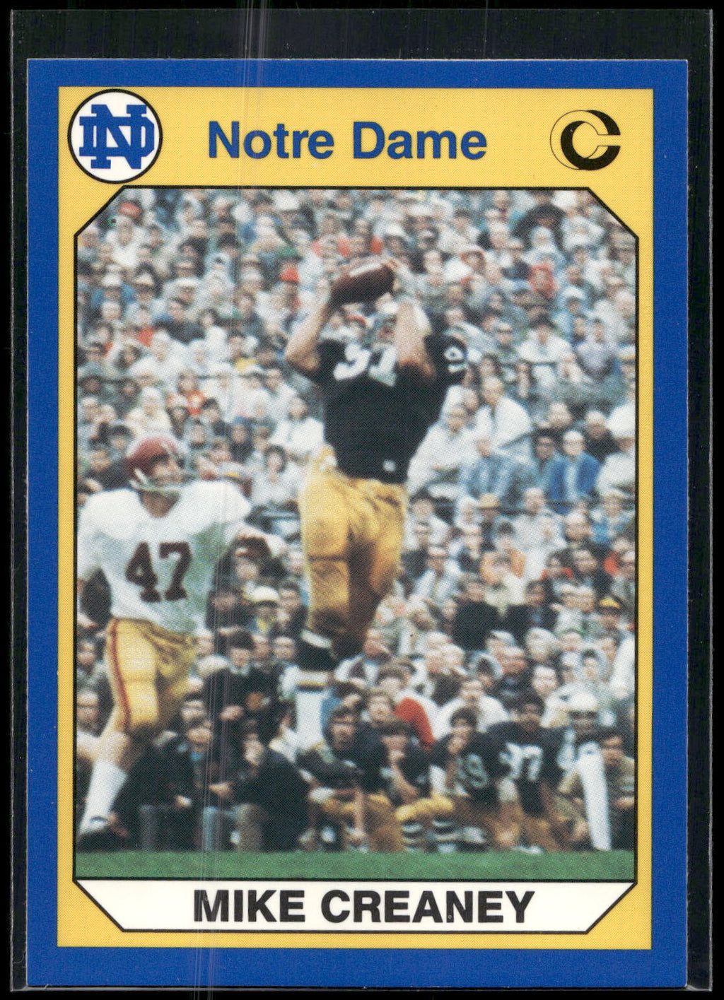1990 Collegiate Collection Notre Dame #92 Mike Creaney