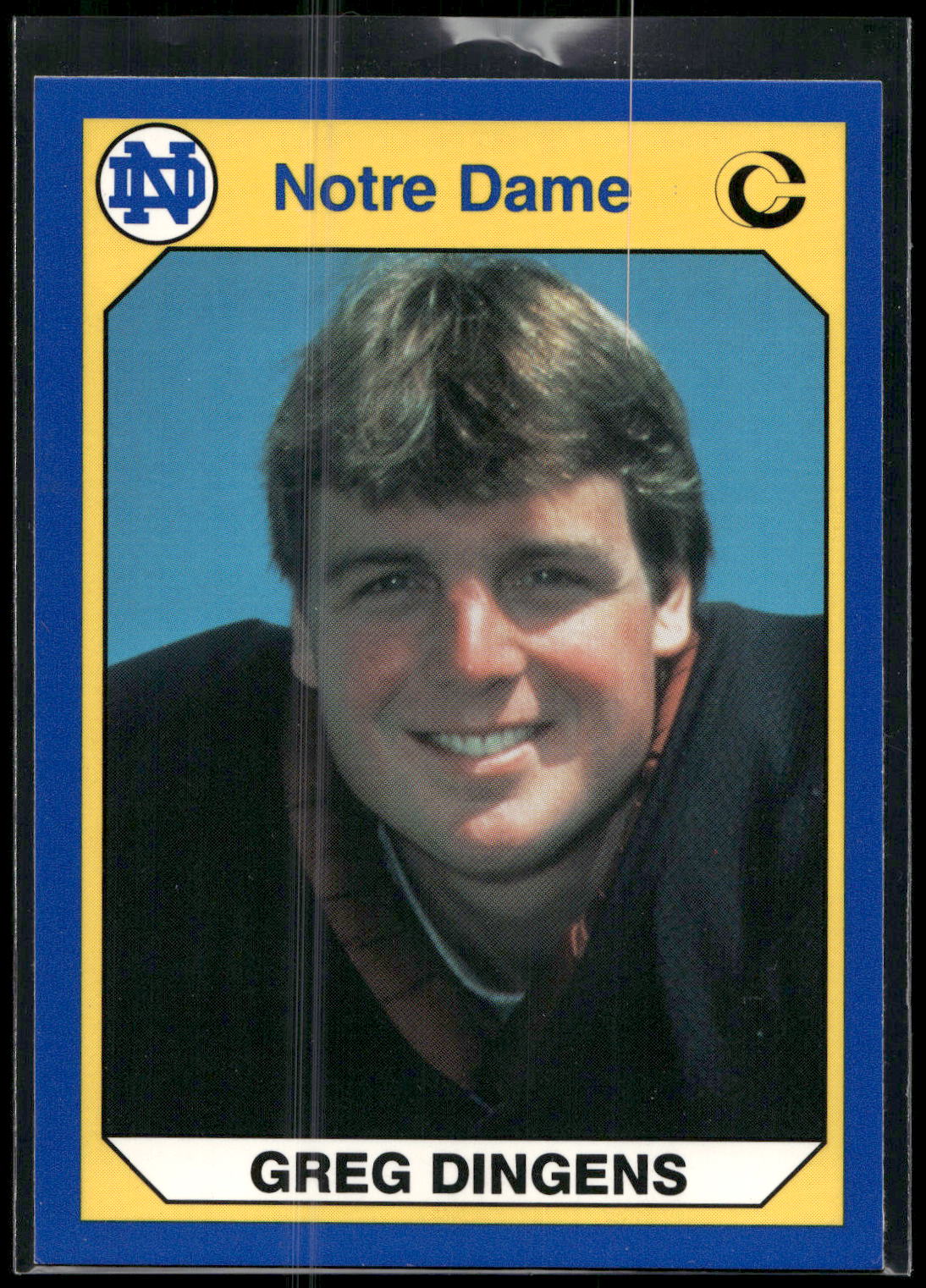 1990 Collegiate Collection Notre Dame #16 Greg Dingens
