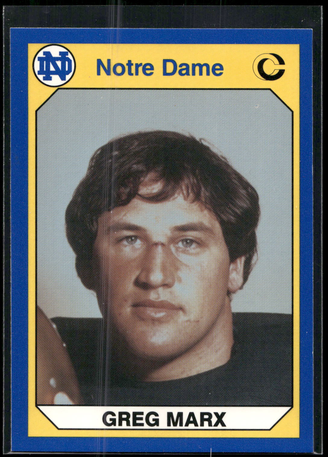 1990 Collegiate Collection Notre Dame #15 Greg Marx