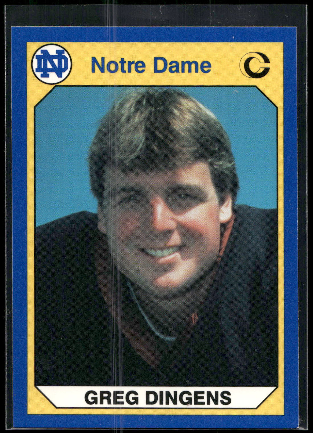 1990 Collegiate Collection Notre Dame #16 Greg Dingens