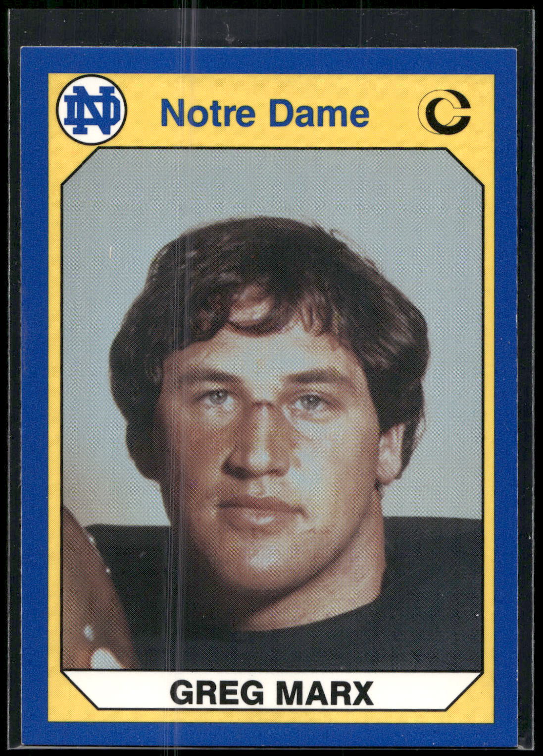 1990 Collegiate Collection Notre Dame #15 Greg Marx