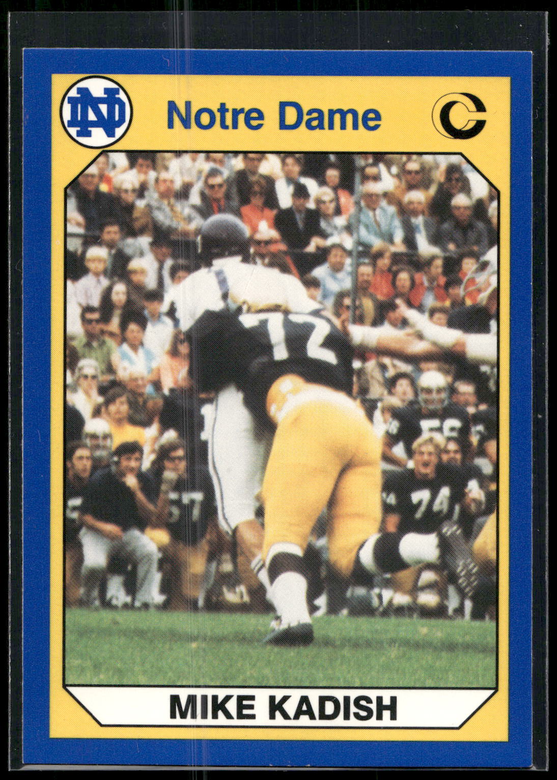 1990 Collegiate Collection Notre Dame #19 Mike Kadish