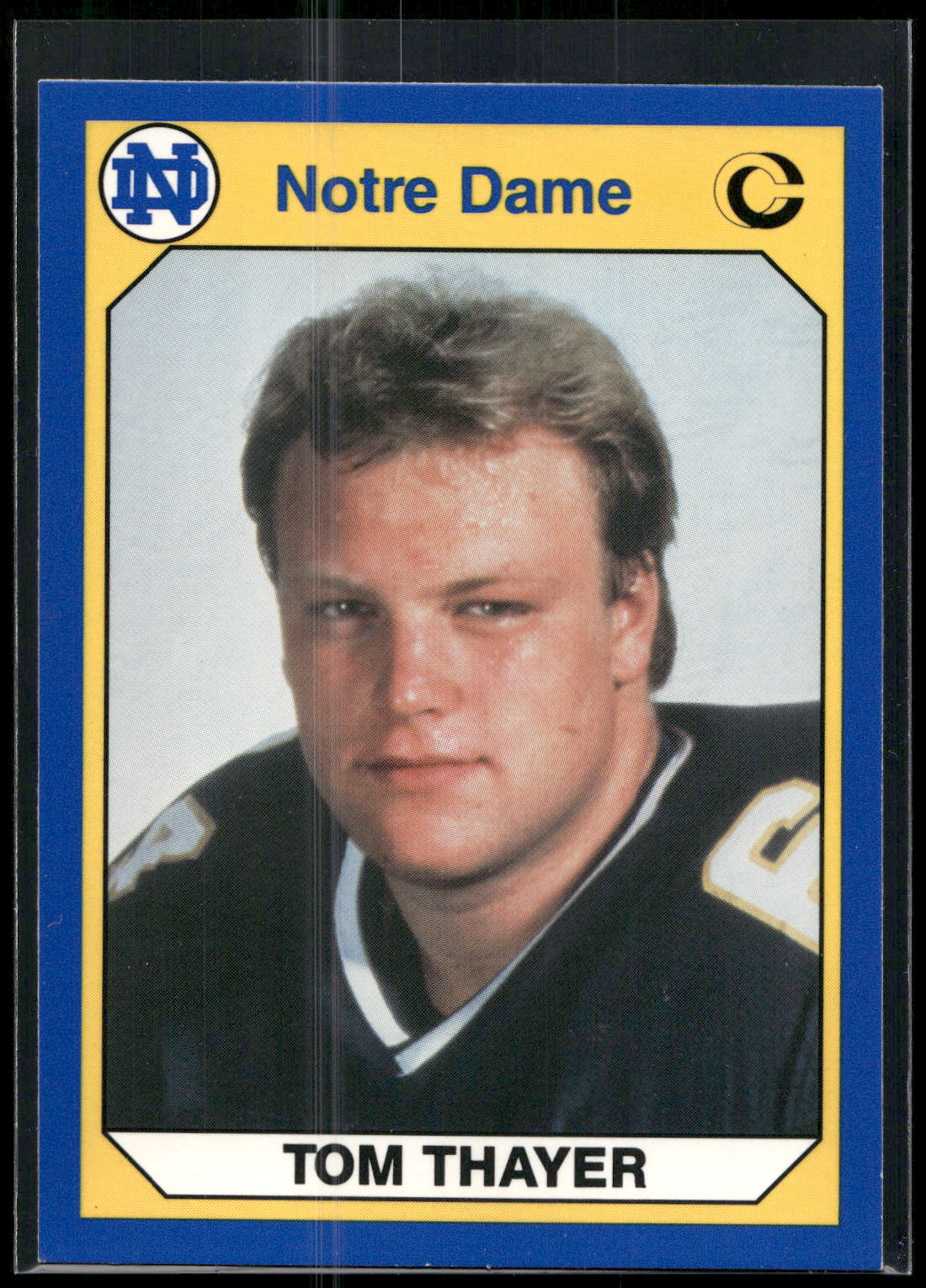 1990 Collegiate Collection Notre Dame #10 Tom Thayer