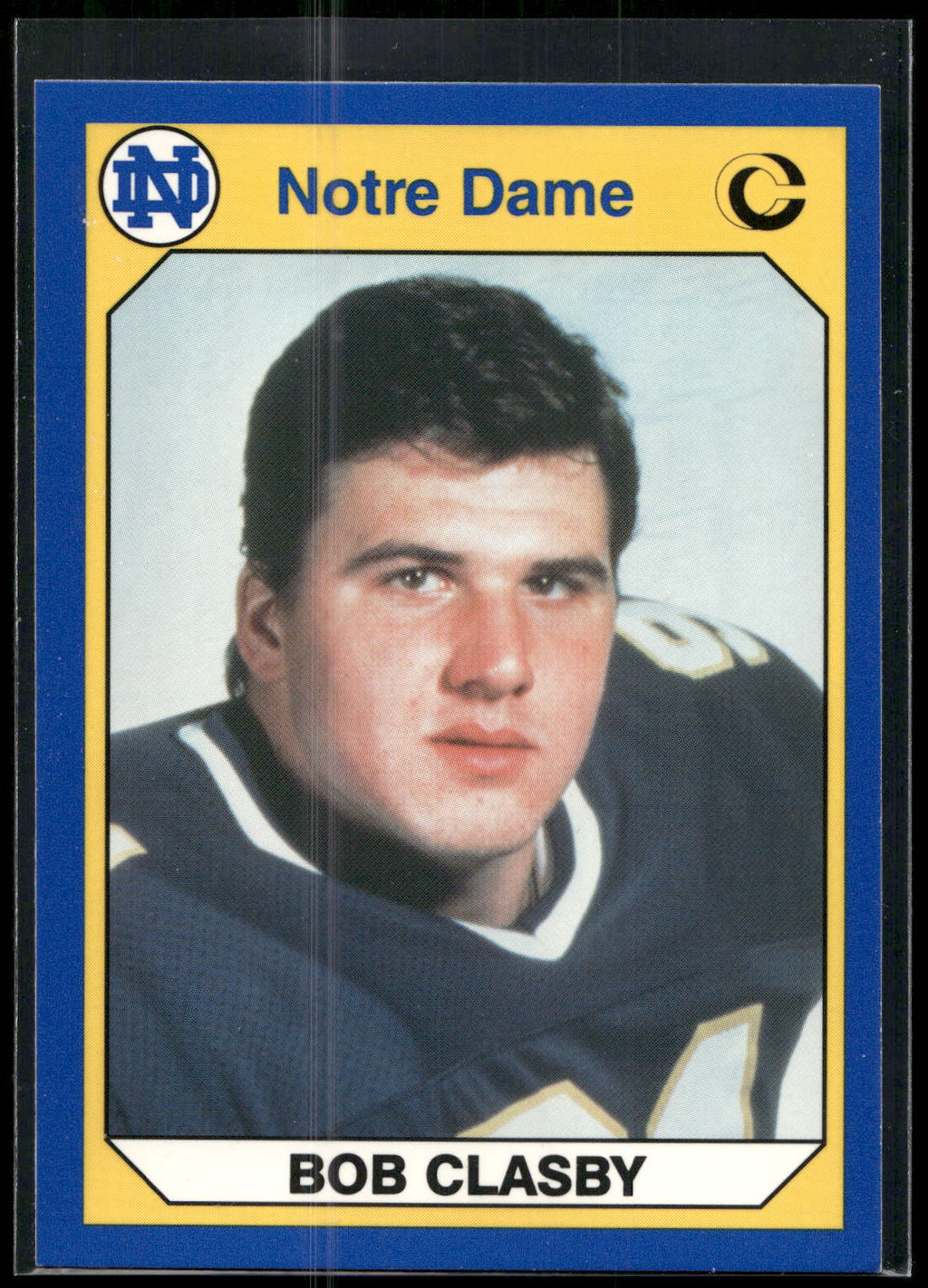 1990 Collegiate Collection Notre Dame #5 Bob Clasby