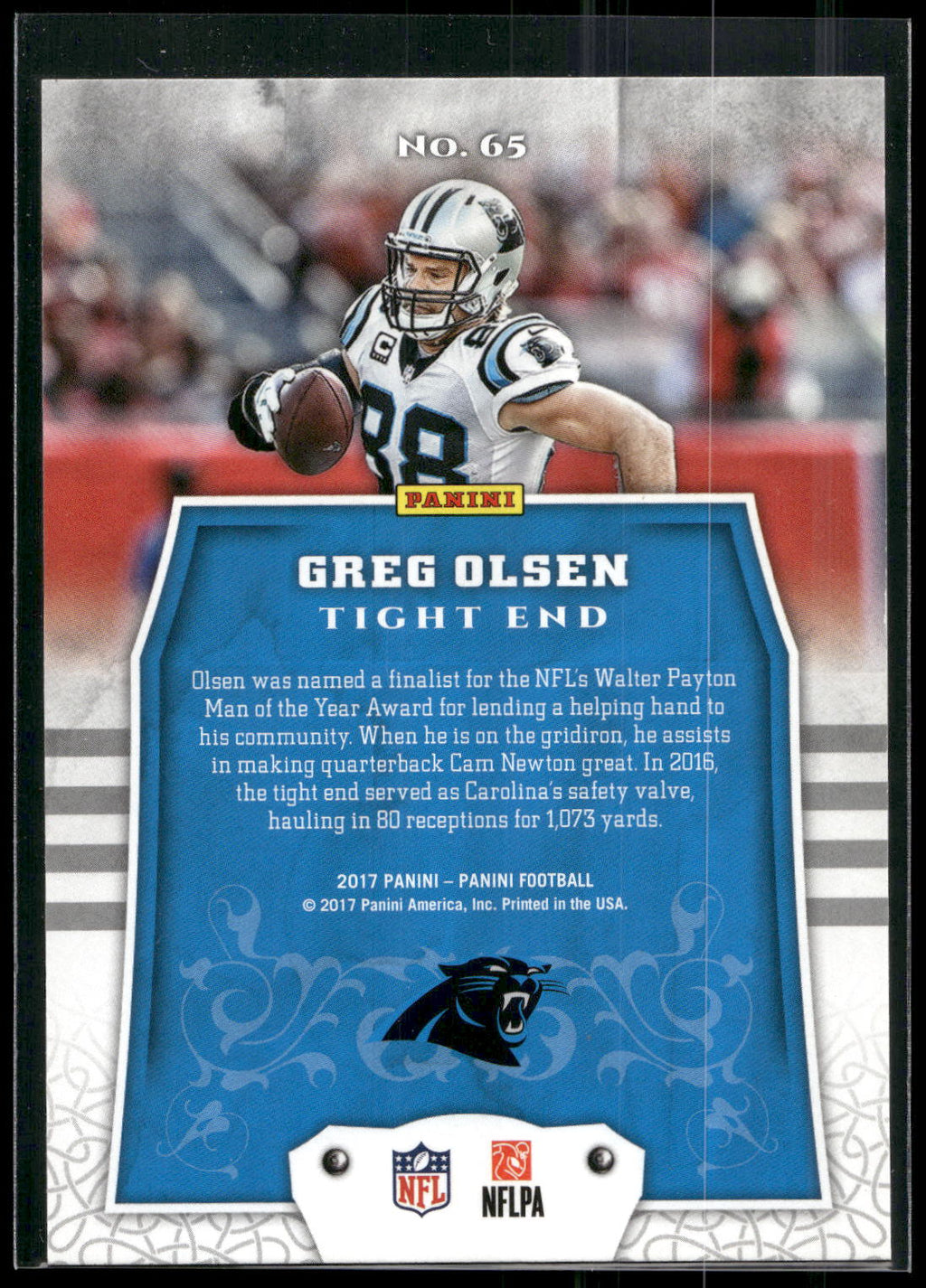 2017 Panini #65 Greg Olsen