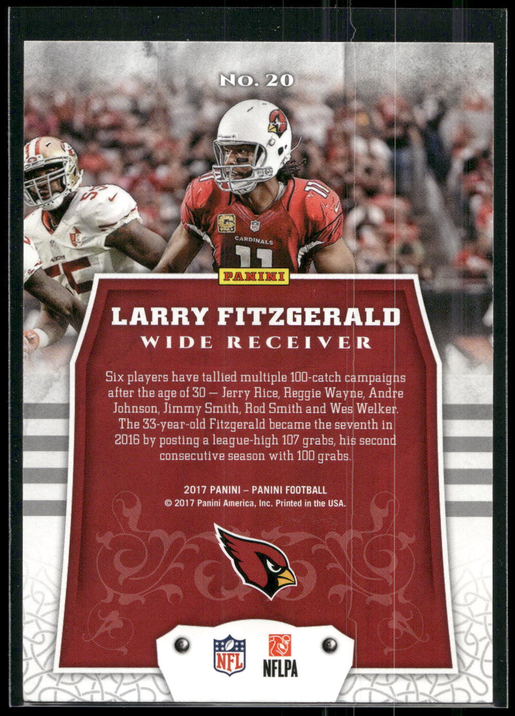 2017 Panini #20 Larry Fitzgerald