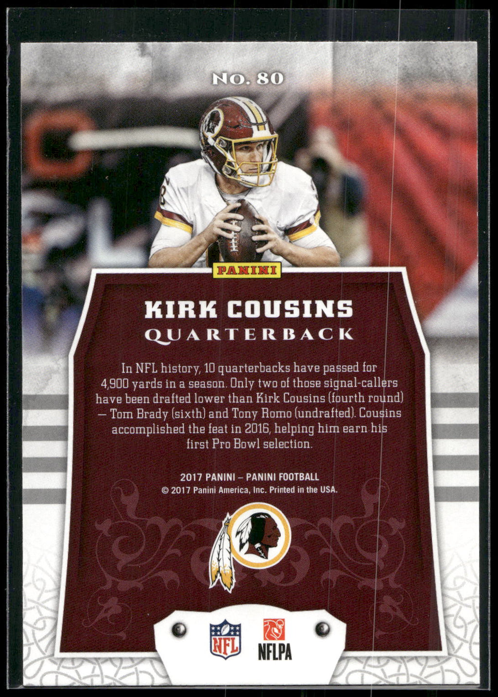 2017 Panini #80 Kirk Cousins