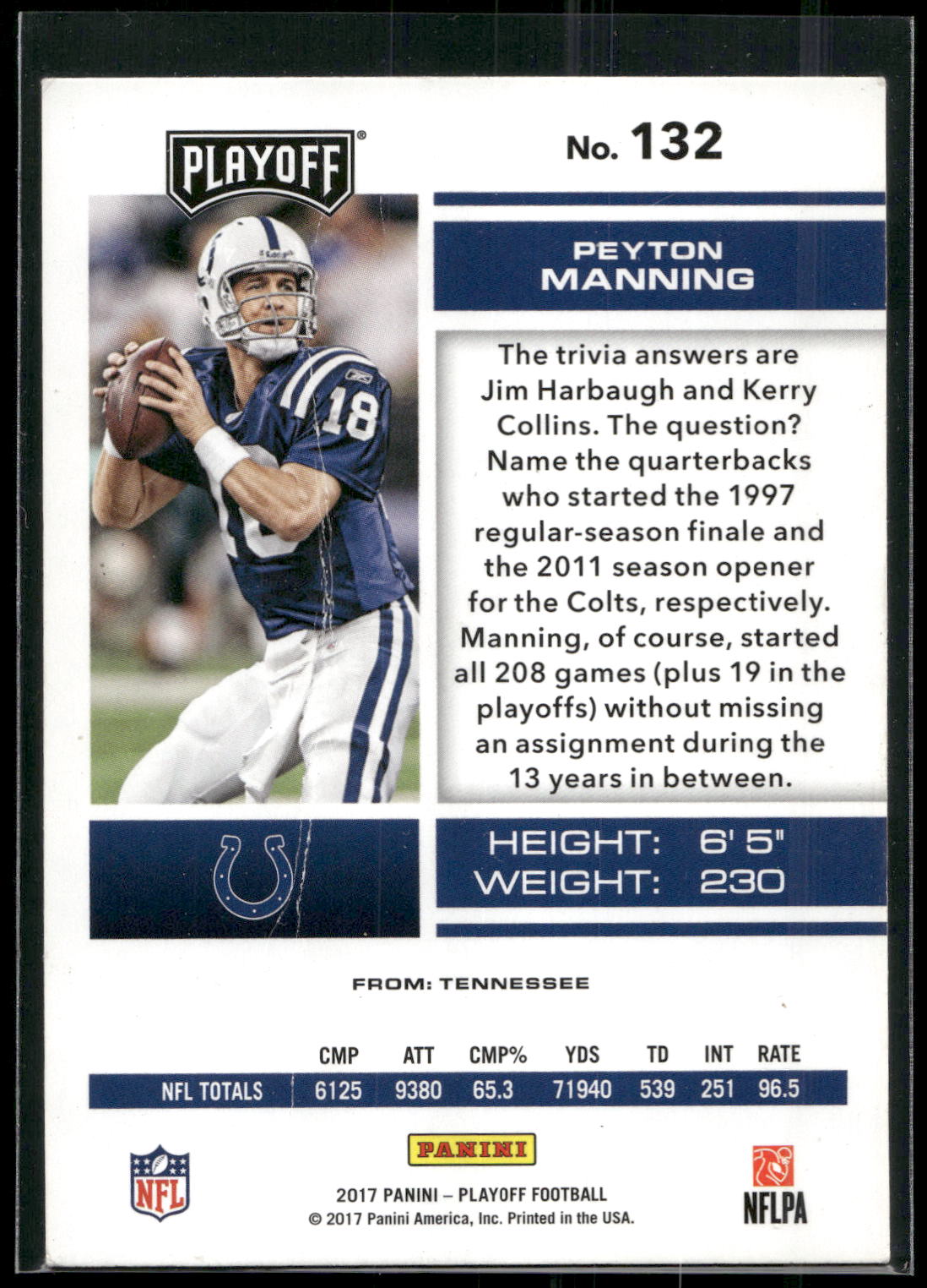 2017 Panini Playoff #132 Peyton Manning