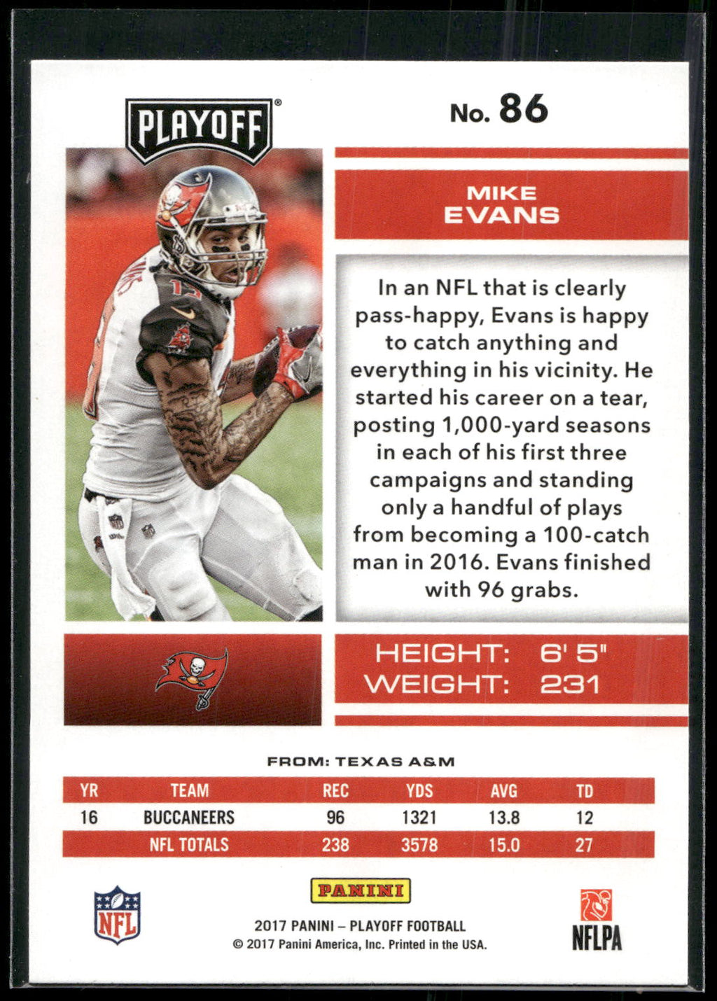 2017 Panini Playoff #86 Mike Evans
