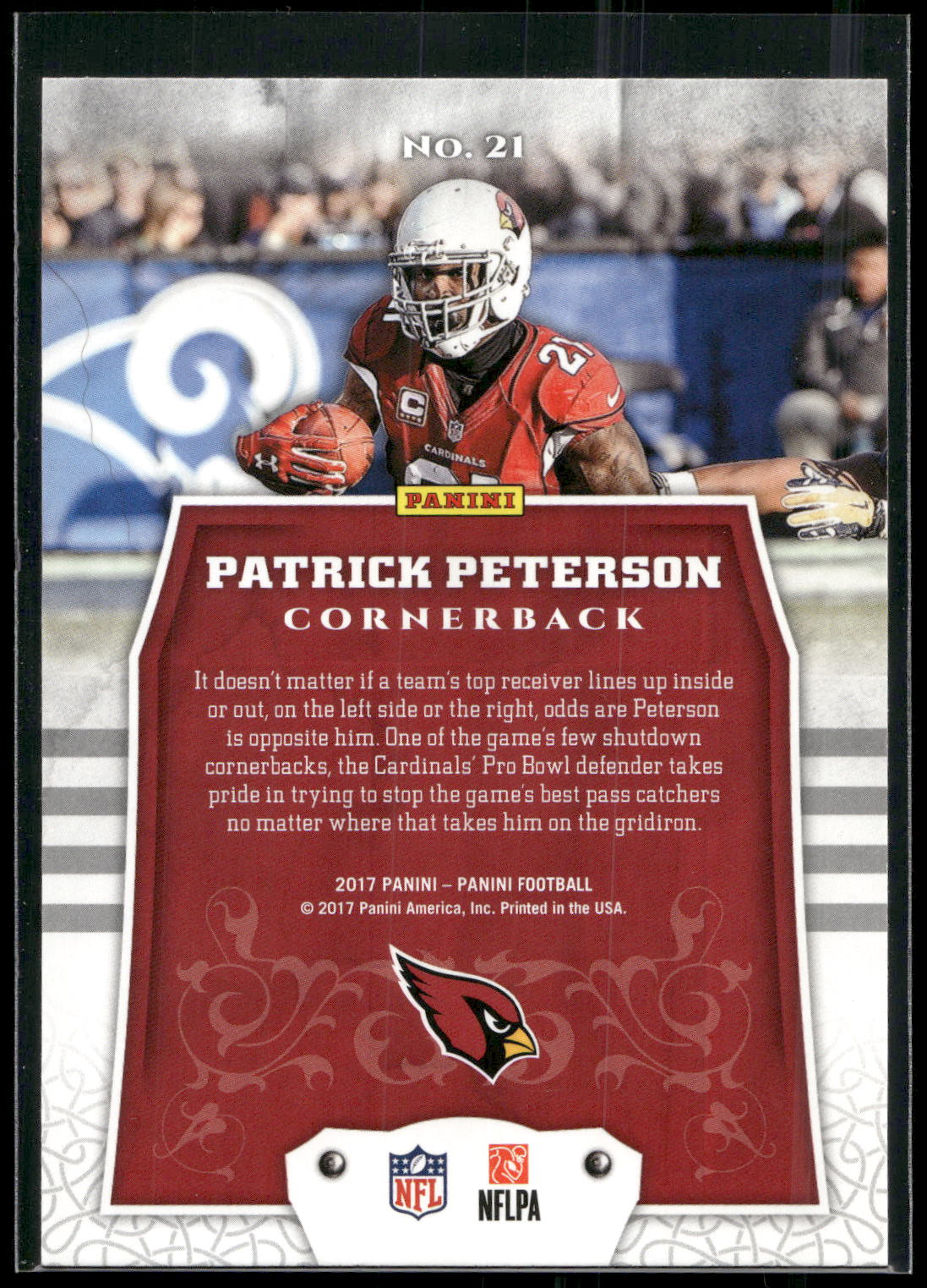 2017 Panini #21 Patrick Peterson