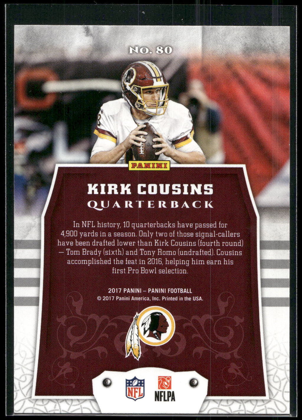 2017 Panini #80 Kirk Cousins