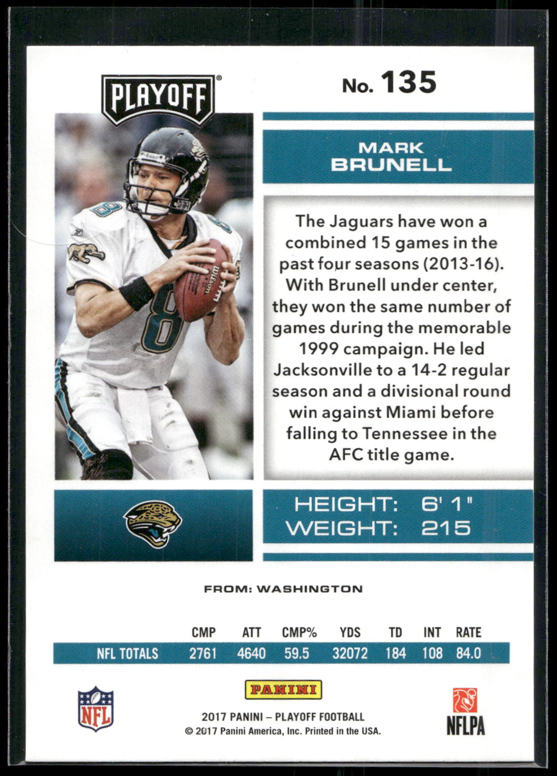 2017 Panini Playoff #135 Mark Brunell