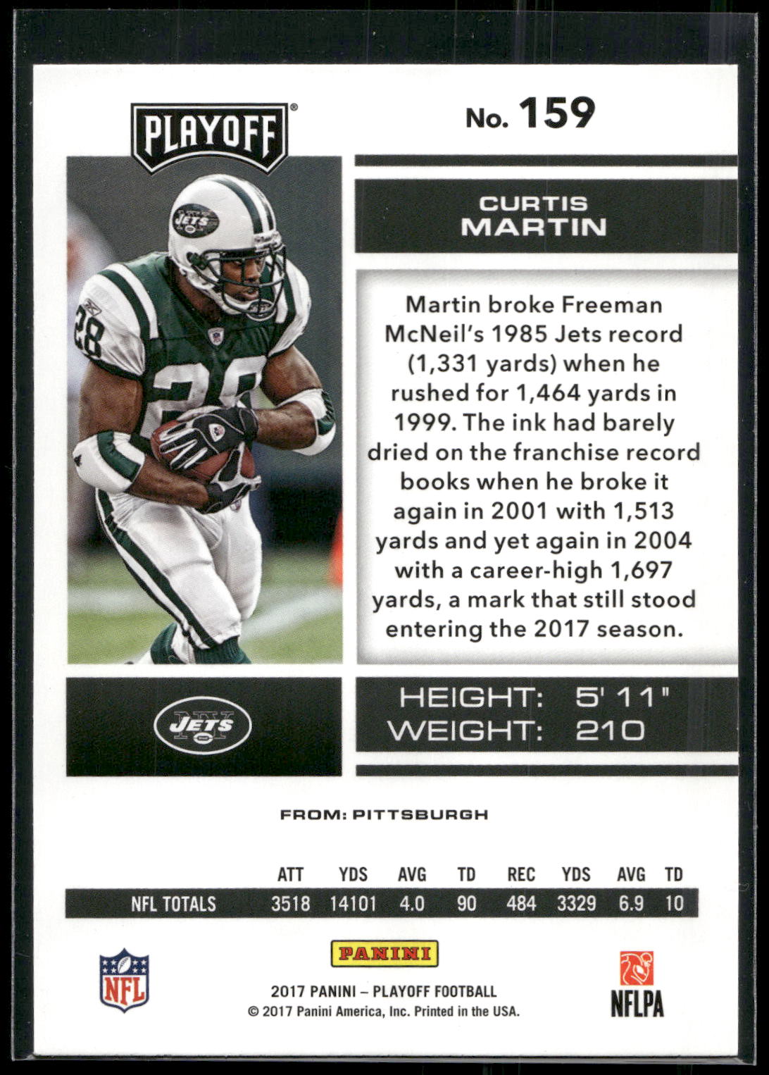 2017 Panini Playoff #159 Curtis Martin