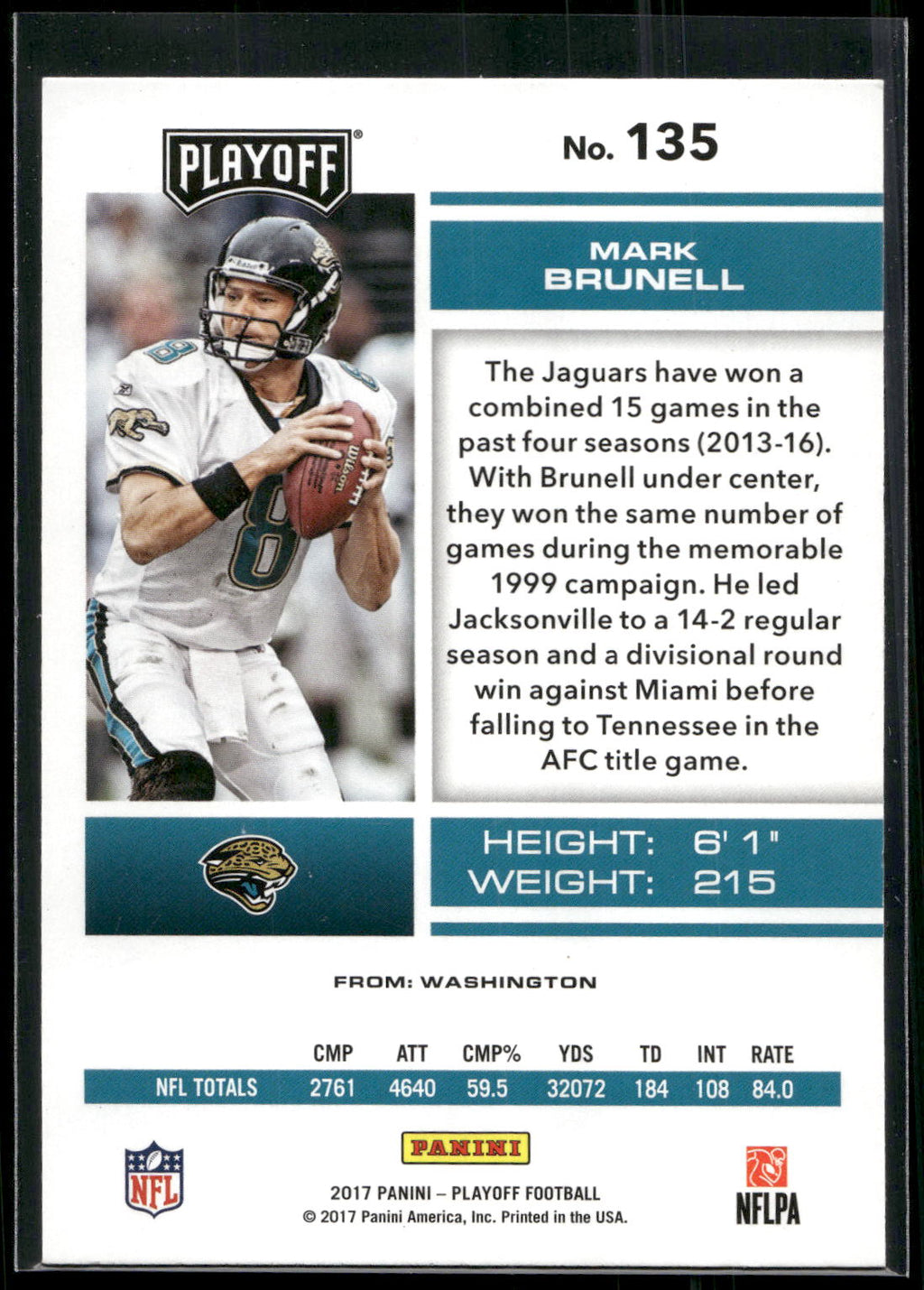 2017 Panini Playoff #135 Mark Brunell