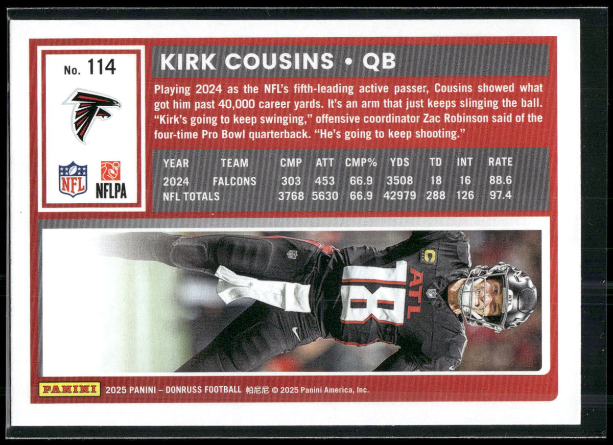 2025 Donruss #114 Kirk Cousins