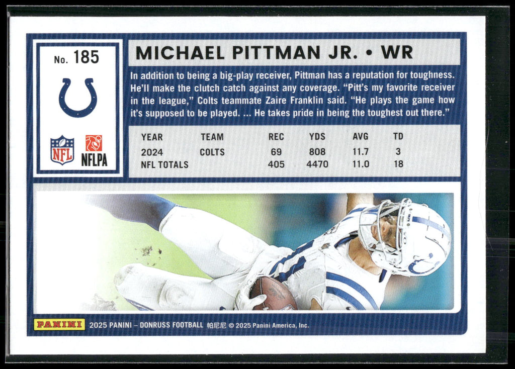 2025 Donruss #185 Michael Pittman Jr.