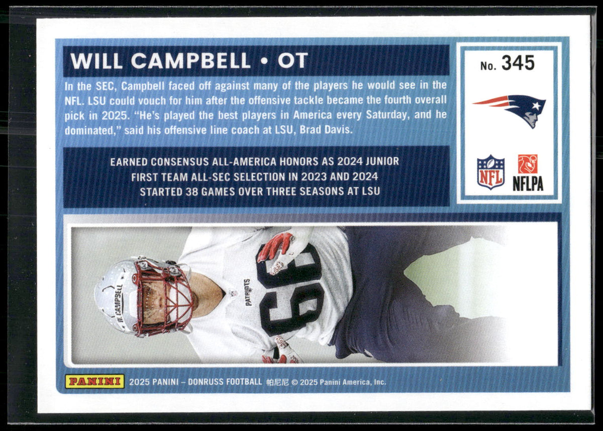 2025 Donruss #345 Will Campbell