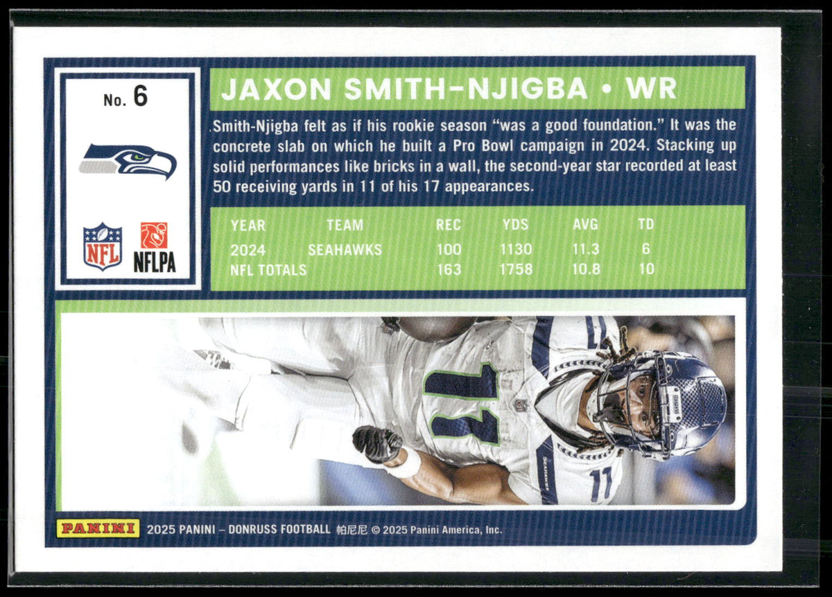 2025 Donruss #6 Jaxon Smith-Njigba