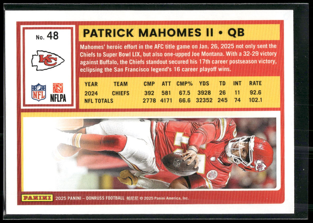 2025 Donruss #48 Patrick Mahomes II