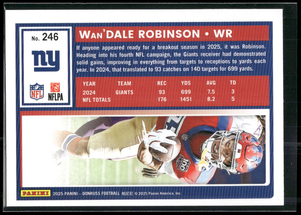 2025 Donruss #246 Wan'Dale Robinson