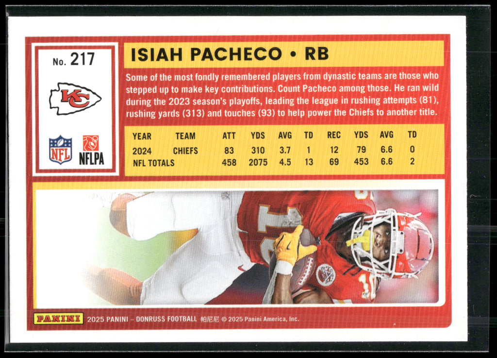 2025 Donruss #217 Isiah Pacheco