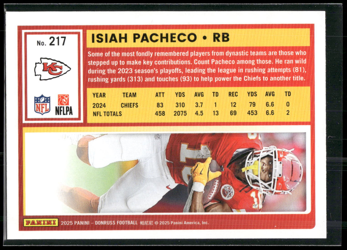 2025 Donruss #217 Isiah Pacheco