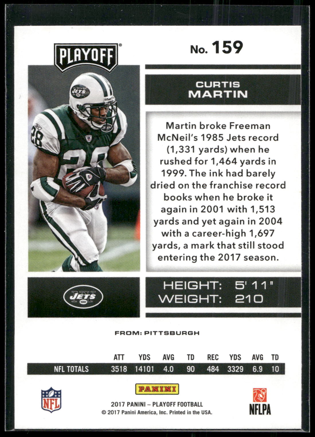 2017 Panini Playoff #159 Curtis Martin