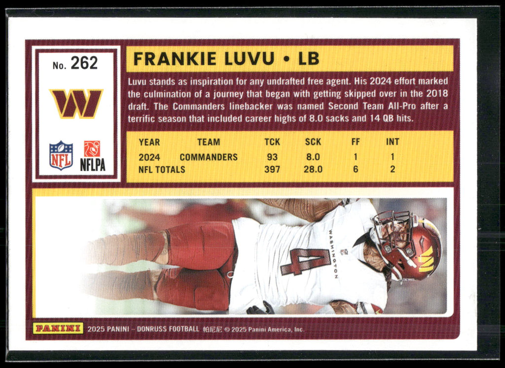 2025 Donruss #262 Frankie Luvu