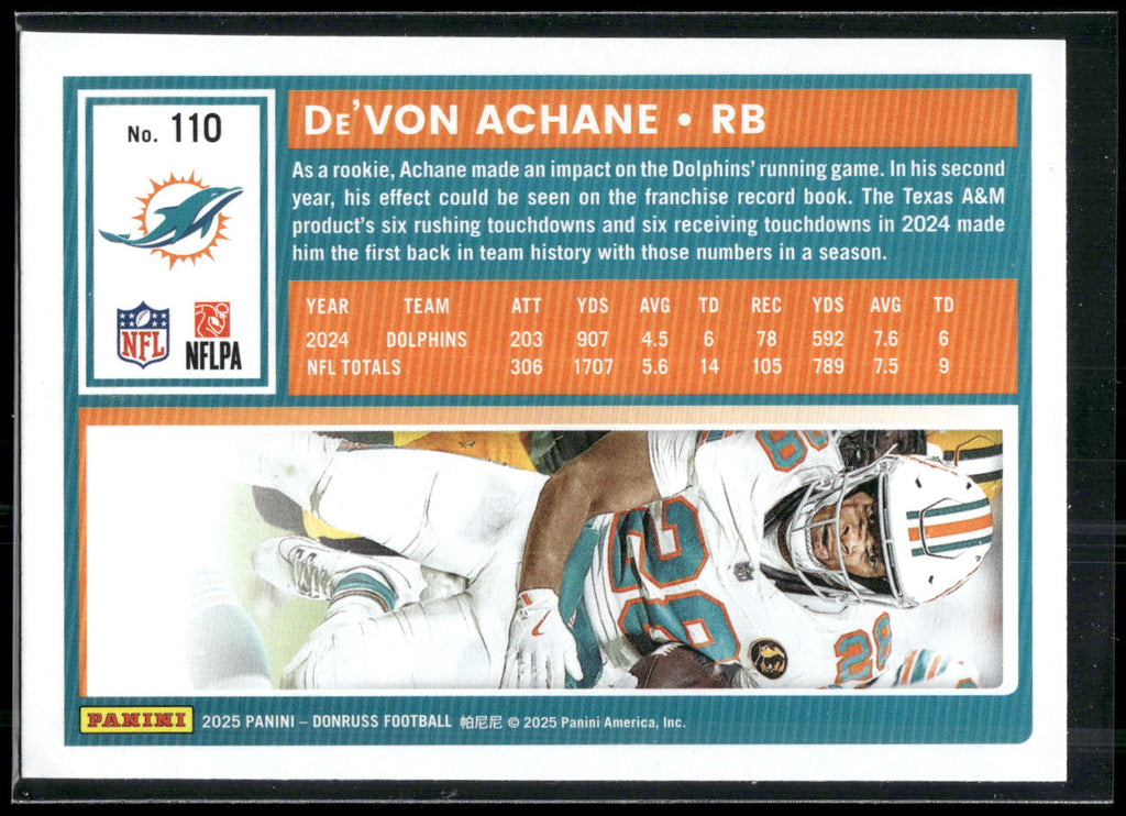 2025 Donruss #110 De’Von Achane