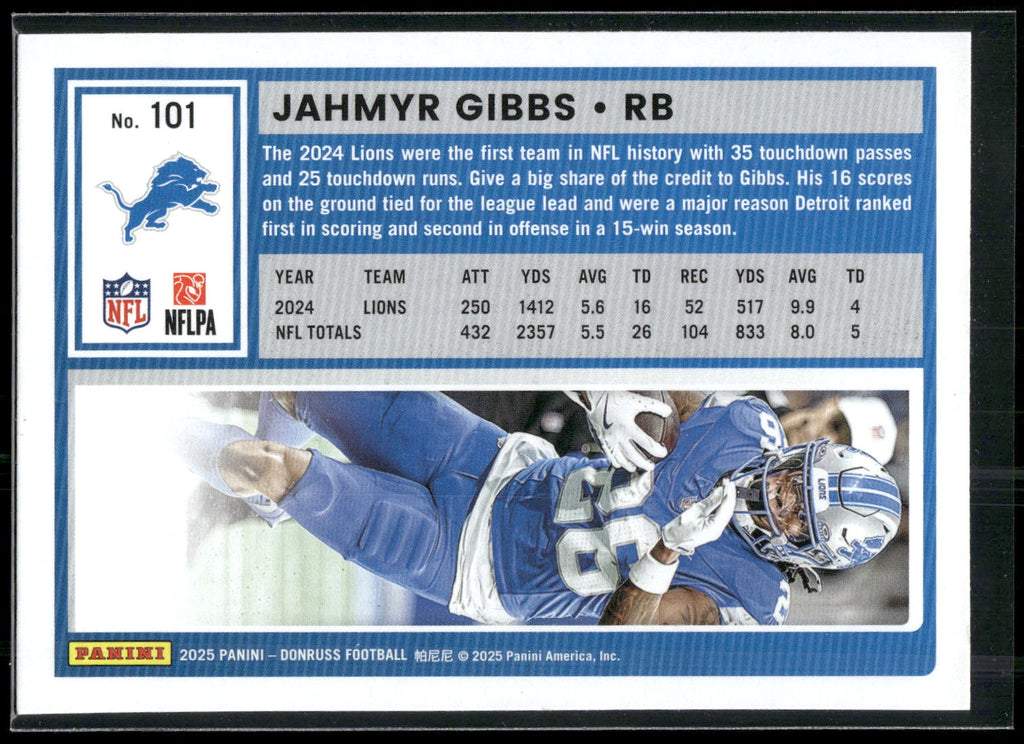 2025 Donruss #101 Jahmyr Gibbs