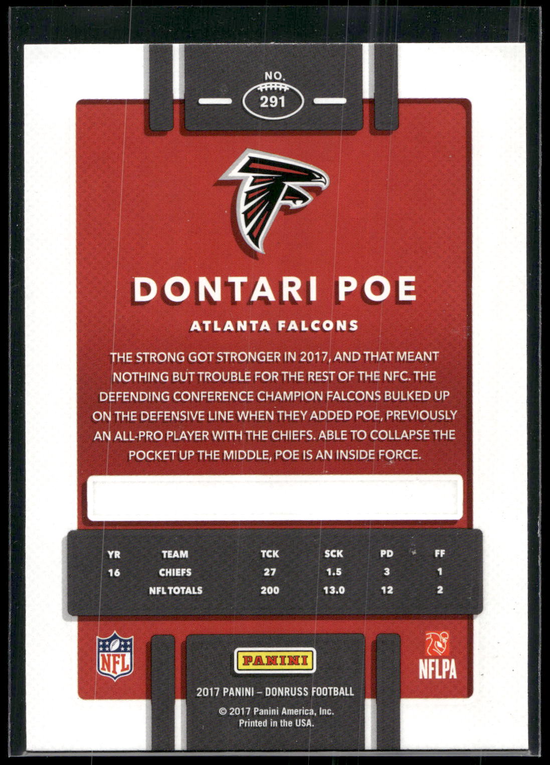 2017 Donruss #291 Dontari Poe