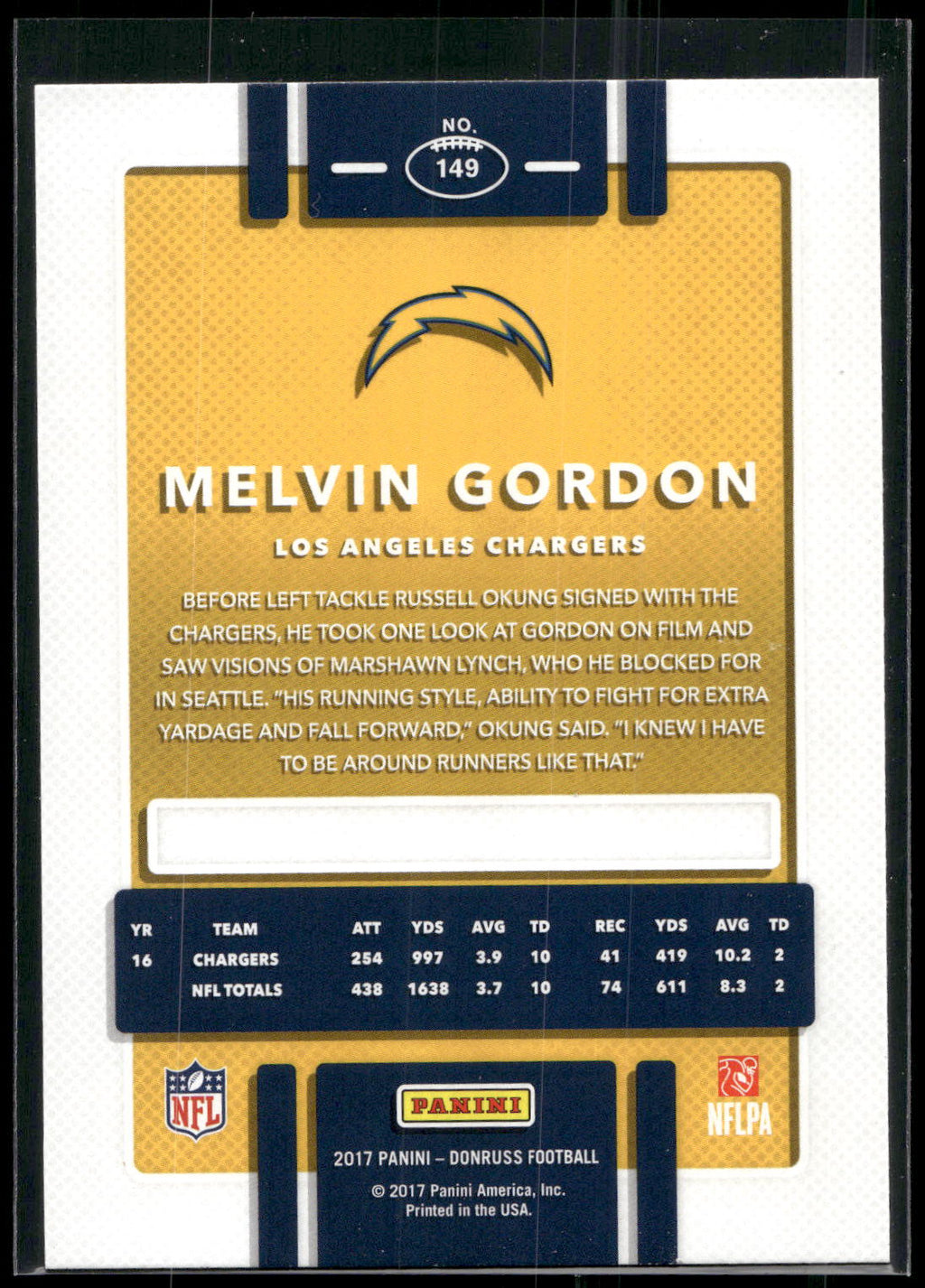 2017 Donruss #149 Melvin Gordon