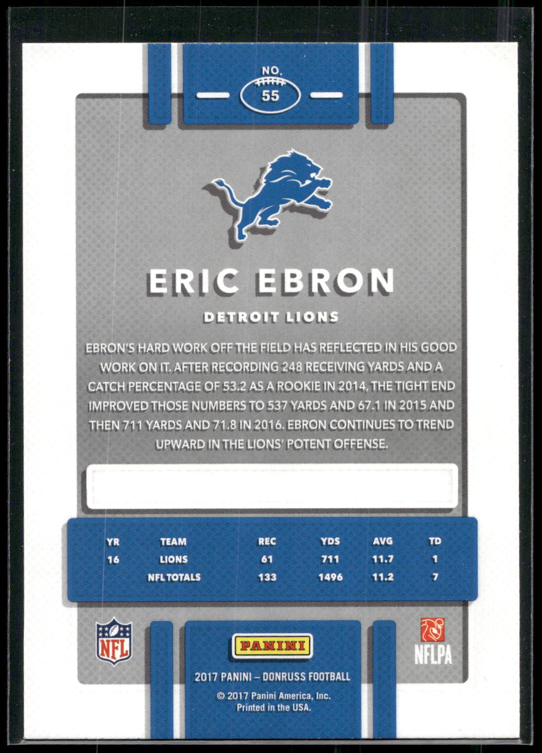 2017 Donruss #55 Eric Ebron