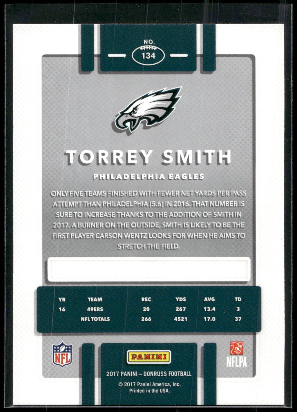 2017 Donruss #134 Torrey Smith