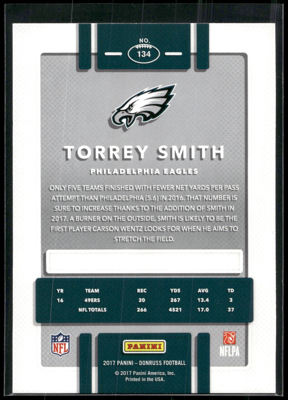2017 Donruss #134 Torrey Smith
