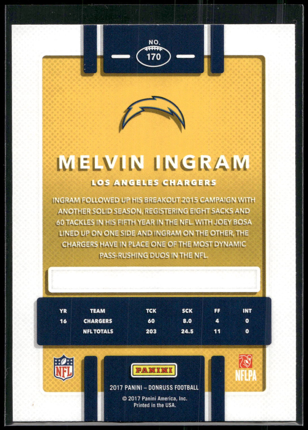 2017 Donruss #170 Melvin Ingram