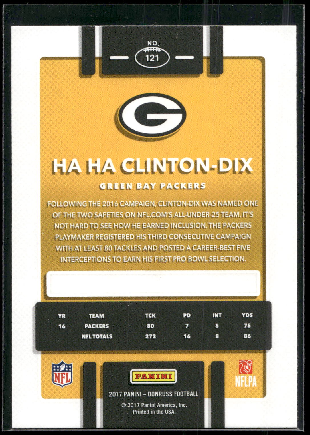 2017 Donruss #121 Ha Ha Clinton-Dix