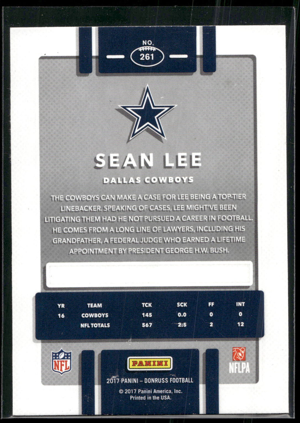 2017 Donruss #261 Sean Lee