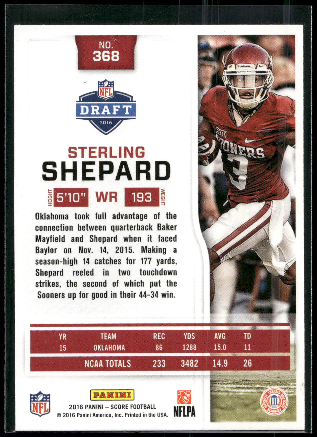 2016 Score #368 Sterling Shepard