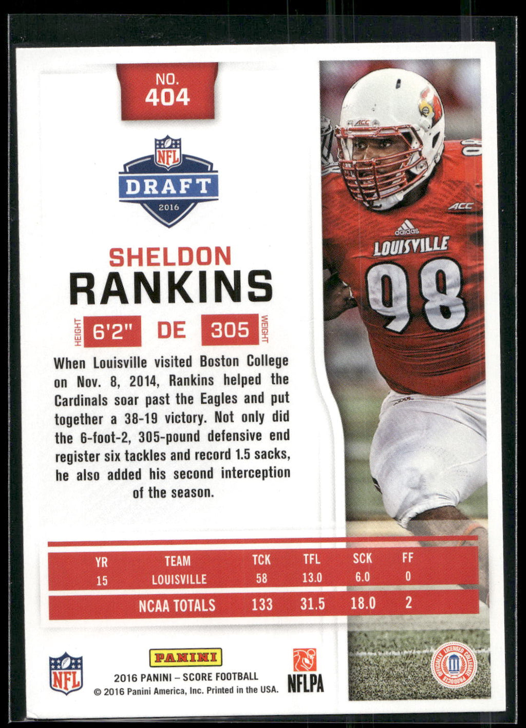 2016 Score #404 Sheldon Rankins