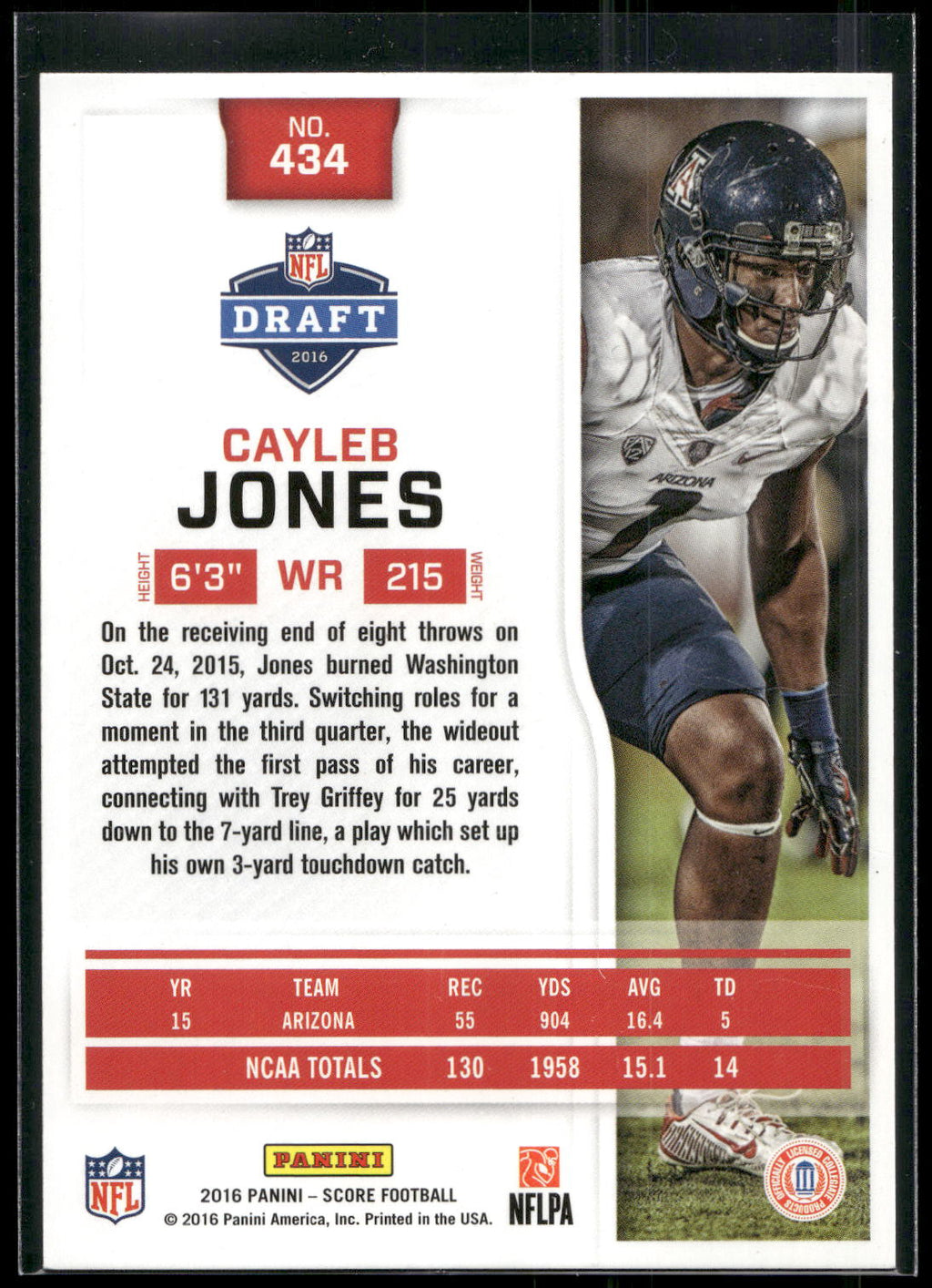 2016 Score #434 Cayleb Jones