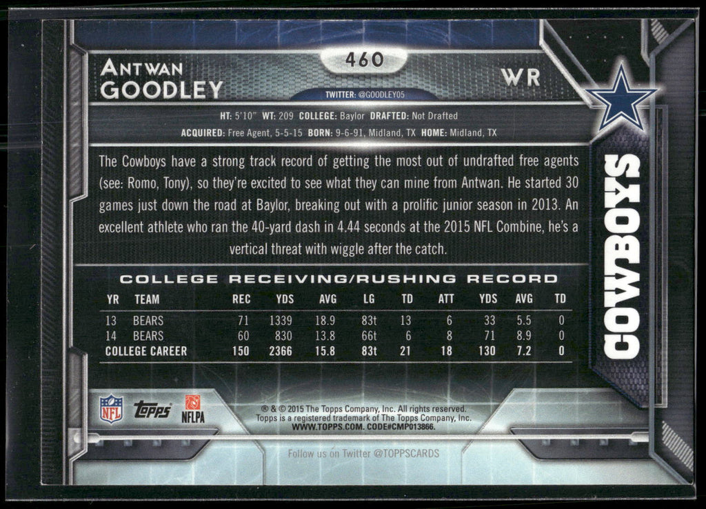2015 Topps #460 Antwan Goodley