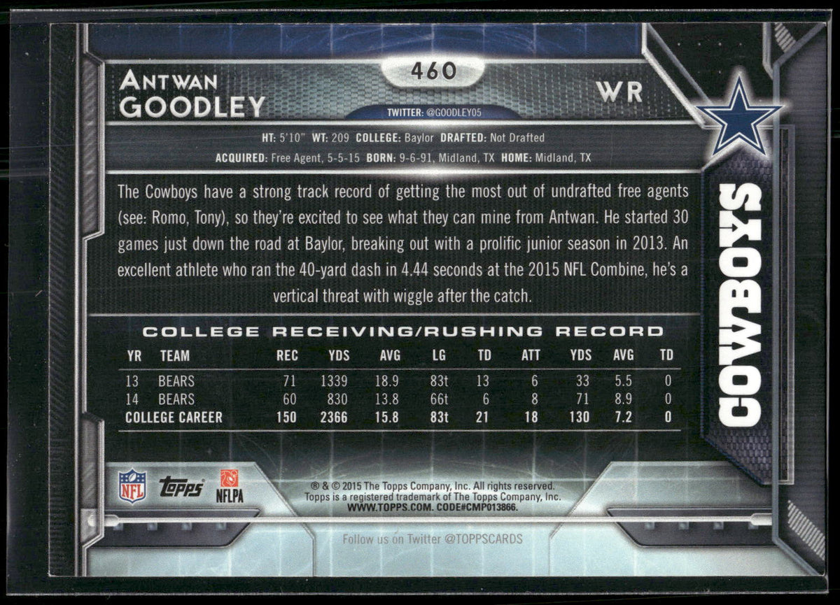 2015 Topps #460 Antwan Goodley